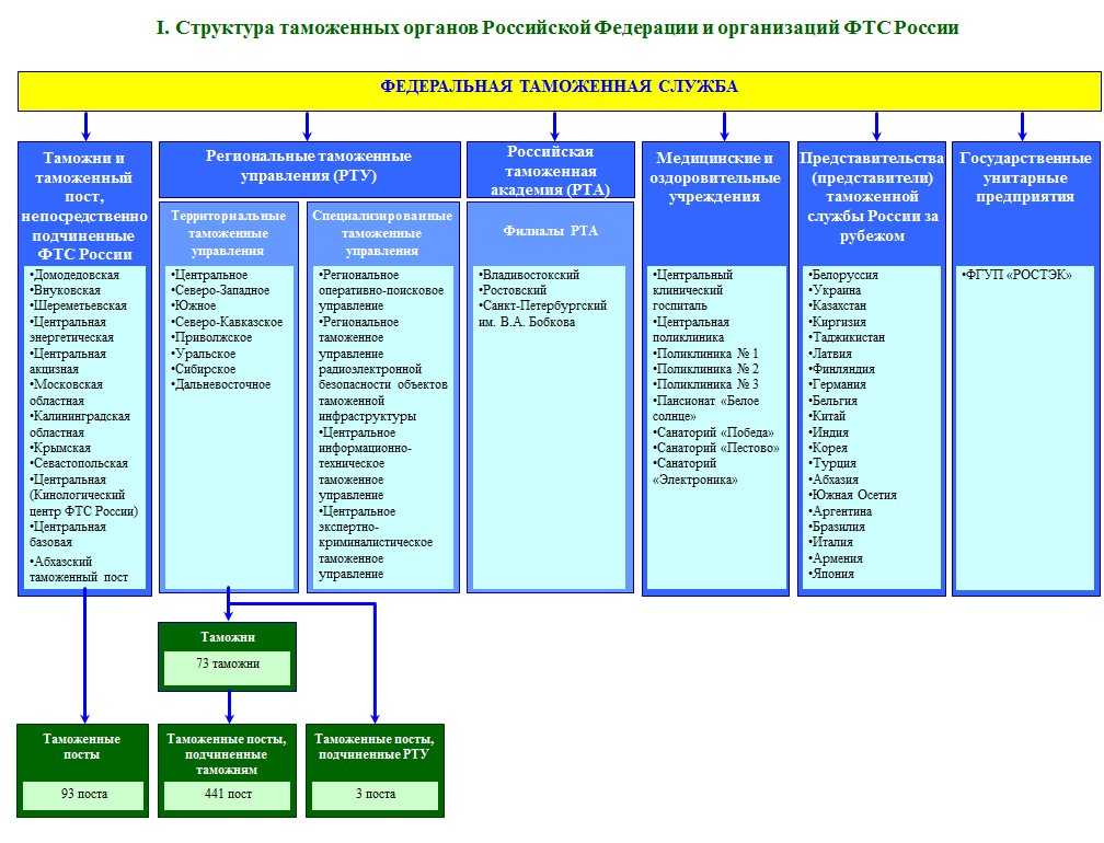 Структура таможенных органов схема