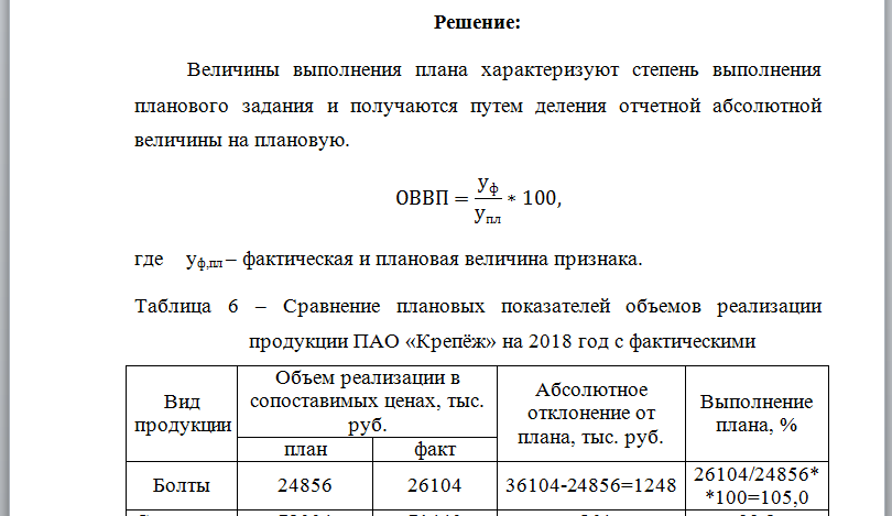 Как узнать процент выполнения плана