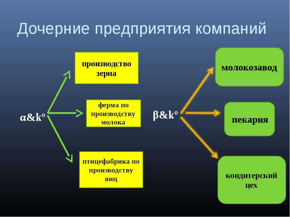 Понятие дочерняя компания и пошаговая инструкция ее открытия.