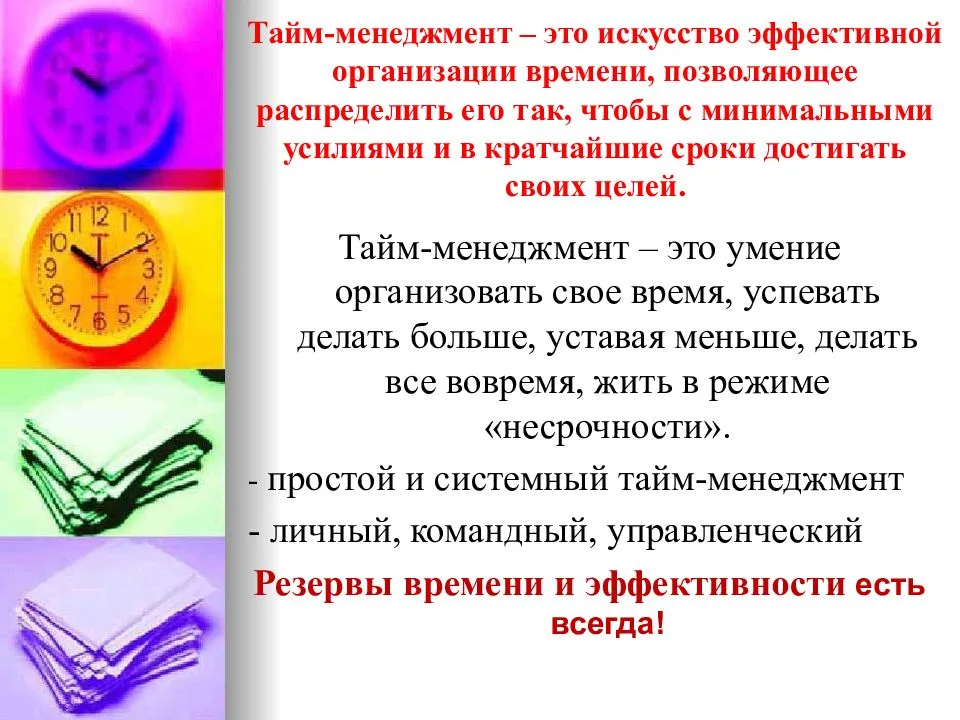 Исследовательский проект на тему тайм менеджмент