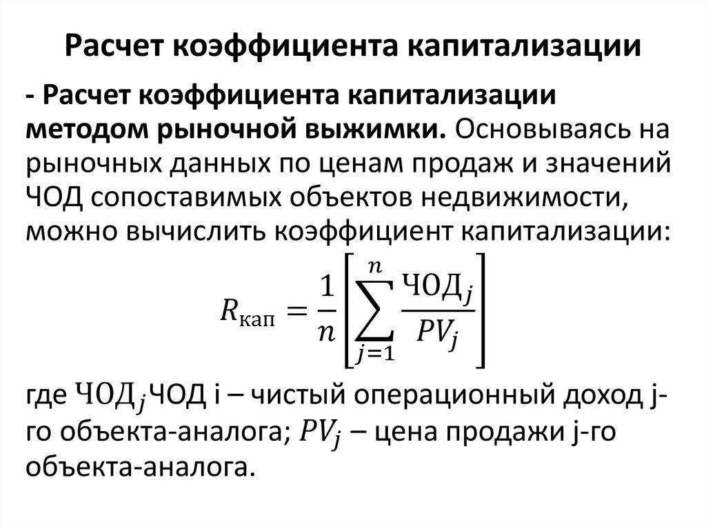Метод капитализации в оценке стоимости недвижимости