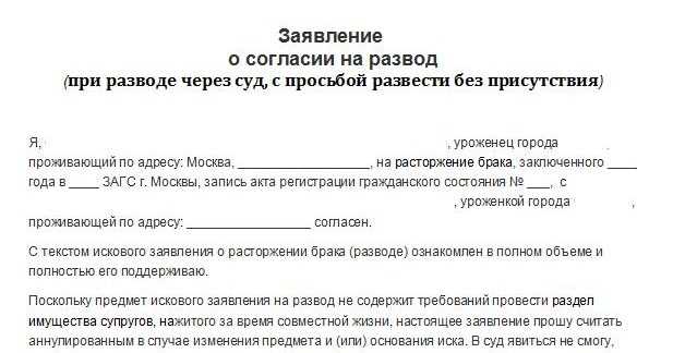 Расписка о том что получил исковое заявление о разводе образец