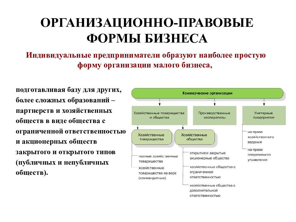 Организационный план содержит сведения о статусе предприятия