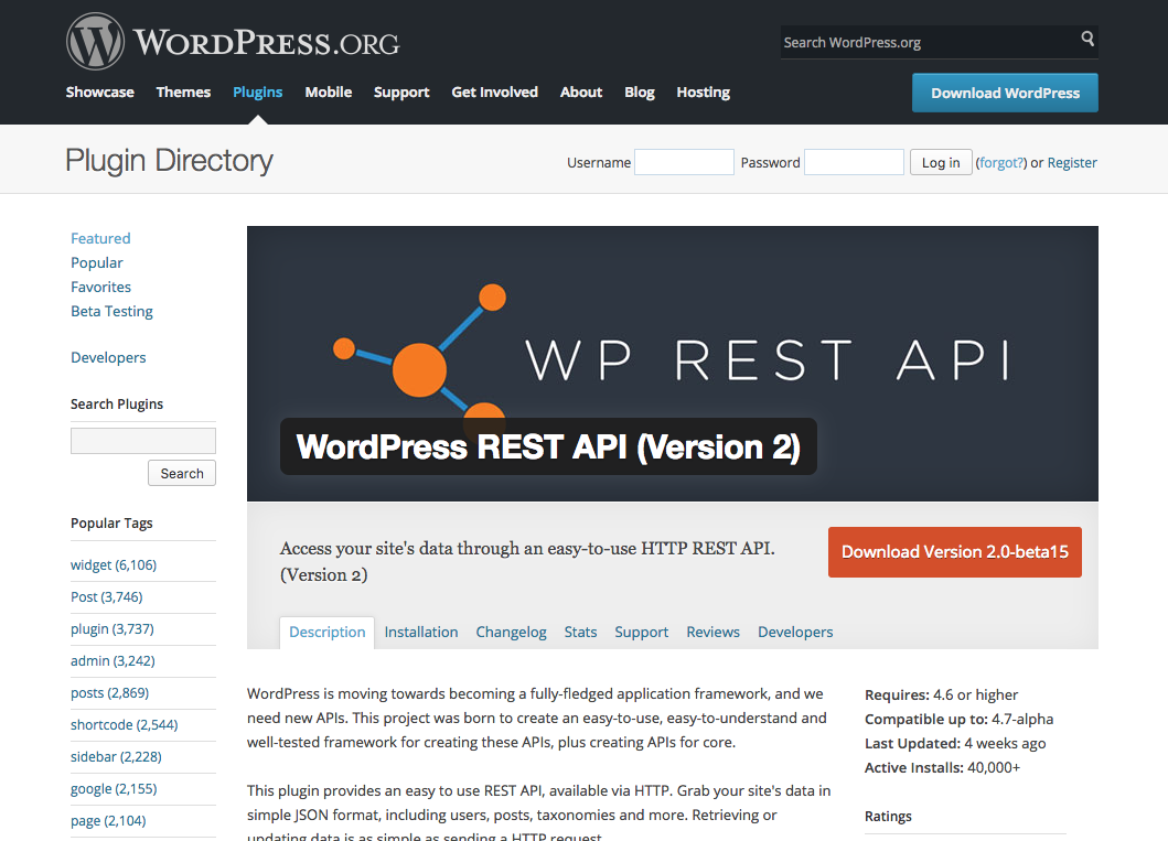 Wordpress rest api