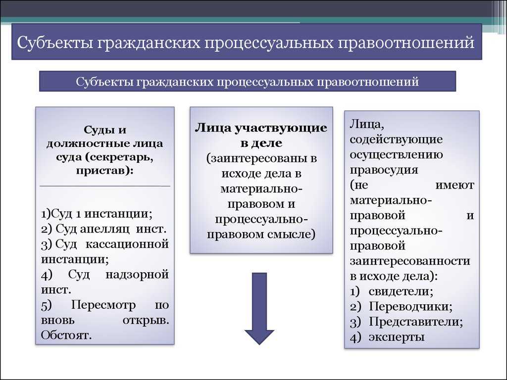 Схема права лиц участвующих в деле