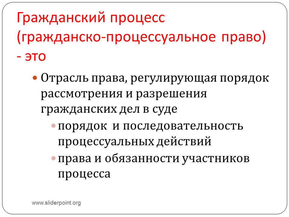 Гражданское судопроизводство презентация