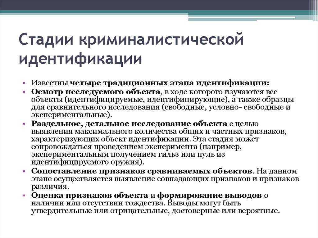 Стадии и методы идентификации в психологии