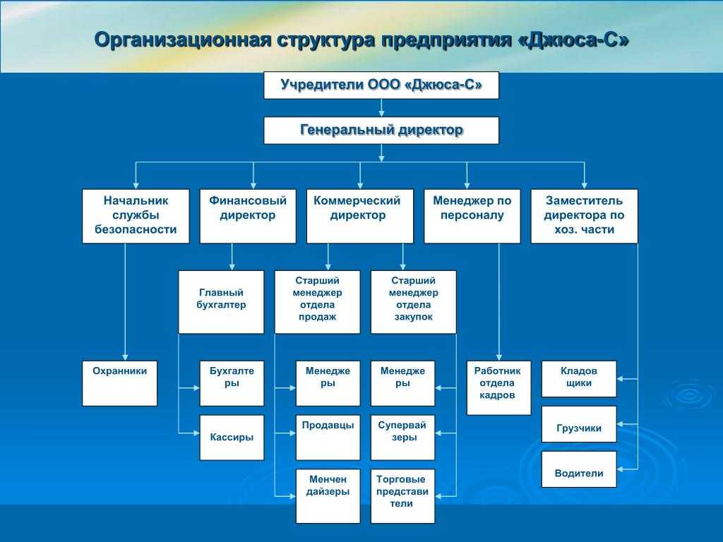 Организационная схема управления предприятием схема