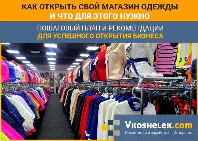 Открытие магазина одежды: расходы на старте, важные нюансы и рентабельность продаж | жиза | дзен