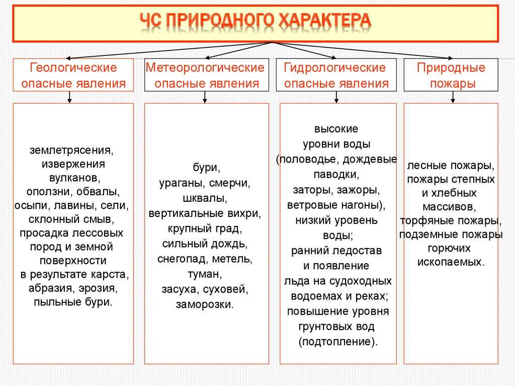 Блок схема природные опасности