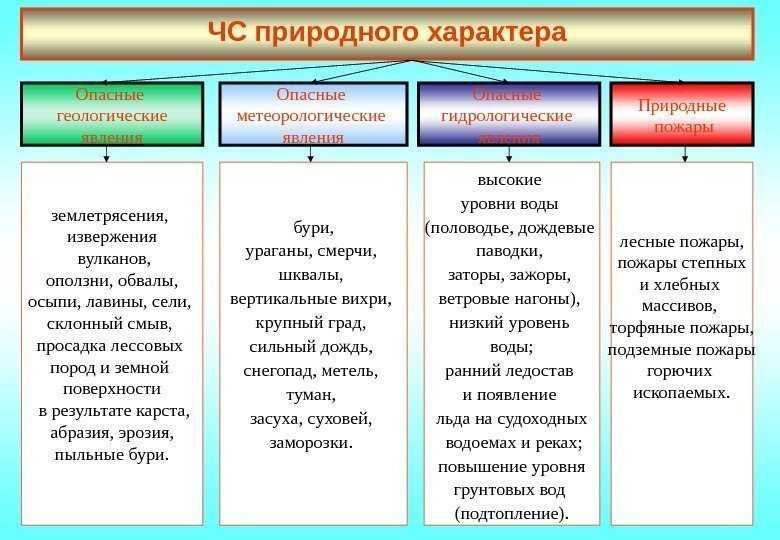 Чрезвычайные ситуации природного характера: виды и классификация